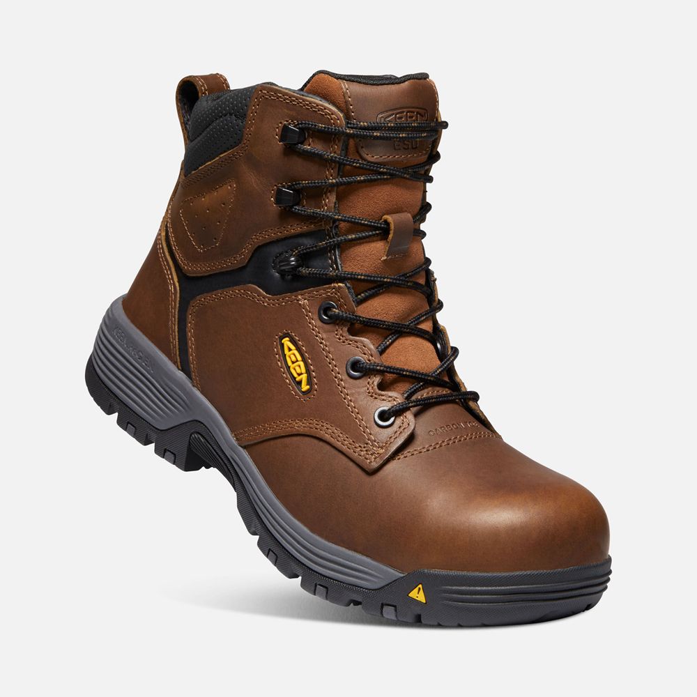 Keen Laarzen Heren Bruin - Chicago 6\" Esd (Carbon-Fiber Toe) - 79148-CGSV